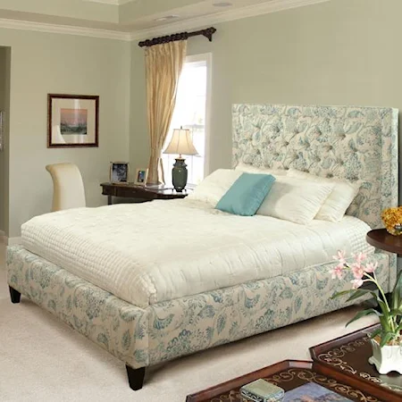 Queen Fully Upholstered Bed with Hand Tufting